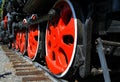 Old locomotive wheels Royalty Free Stock Photo