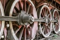 Old locomotive wheels Royalty Free Stock Photo