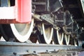 Old locomotive wheels Royalty Free Stock Photo