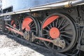 Old locomotive wheels Royalty Free Stock Photo