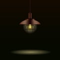 Old Loft Pendant Lantern Vector Illustration Royalty Free Stock Photo