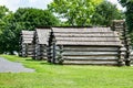 Revolutionary War troop cabins at Valley Forge Royalty Free Stock Photo