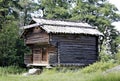 The old log house - the monument of wooden architecture