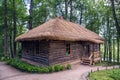 Old log house with one window Royalty Free Stock Photo