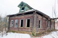 Old log house in Russian village Royalty Free Stock Photo