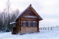 Old log peasant hut Royalty Free Stock Photo