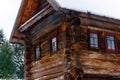 Old log peasant hut Royalty Free Stock Photo