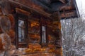 Old log peasant hut Royalty Free Stock Photo