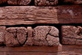 Old Log Wood Texture for Background. Royalty Free Stock Photo