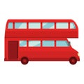 Old london bus icon cartoon vector. Double decker Royalty Free Stock Photo