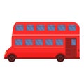 Old London bus icon cartoon vector. Travel british tourist Royalty Free Stock Photo