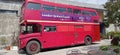 Old london bus at Kaohsiung port Royalty Free Stock Photo