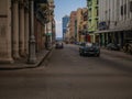 Old but looking new shiny green car in Cuba