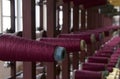 Old loom with cotton Royalty Free Stock Photo