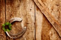 Old lucky horseshoe background Royalty Free Stock Photo