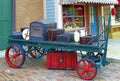 Old luggage on carrier