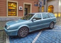 Old luxury blue Lancia Lybra compact executive car Royalty Free Stock Photo