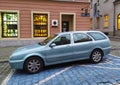 Old luxury blue Lancia Lybra compact executive car Royalty Free Stock Photo