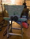 Old machine for crushing grapes Royalty Free Stock Photo