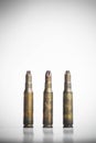 Old machine gun bullets Royalty Free Stock Photo