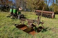 Old machinery left in a field Royalty Free Stock Photo