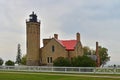 The Old Mackinac Point Lighthouse Mackinaw City Michigan Royalty Free Stock Photo