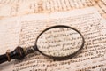 Old magnifying glass Royalty Free Stock Photo