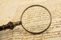 Old magnifying glass Royalty Free Stock Photo
