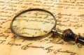 Old magnifying glass Royalty Free Stock Photo