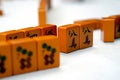 Old Mah Jongg tiles Royalty Free Stock Photo