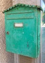 Old green mailbox