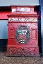 An old mailbox in Huaraz in Peru with the words