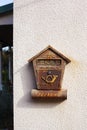 Old mailbox on the wall of a house Royalty Free Stock Photo