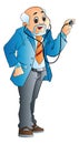 Old Male Doctor, illustration Royalty Free Stock Photo