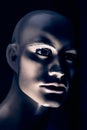 Old male mannequin head portrait Royalty Free Stock Photo