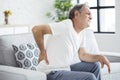 Old man with back pain Royalty Free Stock Photo