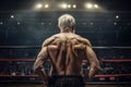 Old man boxer boxing. Generate Ai Royalty Free Stock Photo