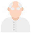 Old Man Color Isolated Vector Icons that can easily modify or edit Royalty Free Stock Photo