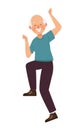 old man dancing Royalty Free Stock Photo