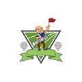 Old Man Golfer Club - Golf Logo - Triangle