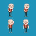 Old man. Grandpa in 4 Different Poses.