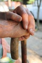 Old man hands Royalty Free Stock Photo