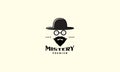 Old man with hat sunglasses and beard vintage cool logo vector icon design illustration