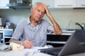 Old man having online medical consultation through internet Royalty Free Stock Photo