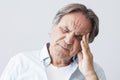 Old man with headache Royalty Free Stock Photo