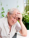 Old man with headache Royalty Free Stock Photo