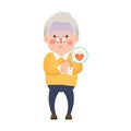 Old Man Heart Attack Cartoon Character Royalty Free Stock Photo