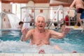 Old man in jacuzzi Royalty Free Stock Photo