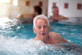 Old man in jacuzzi Royalty Free Stock Photo