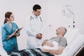 The Old Man Lies on a Cot in the Medical Ward.